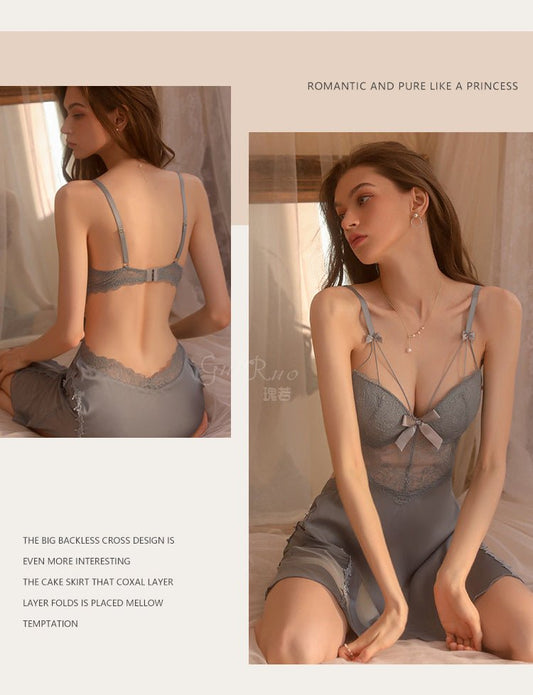 Moran gray pajamas - KIZZK For Women